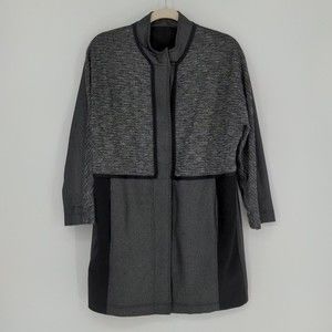 Lululemon Cocoon Car Coat Shine Dot Black Diamond Jacquard Space Dye Size Small